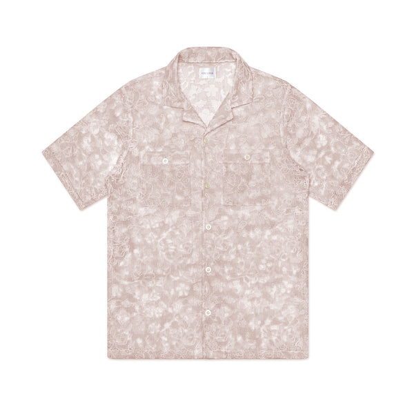 THE FLORAL LACE SHIRT - ROSE