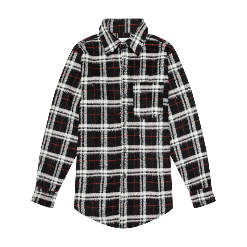 THE MOHAIR SHIRT - BLACK/RED