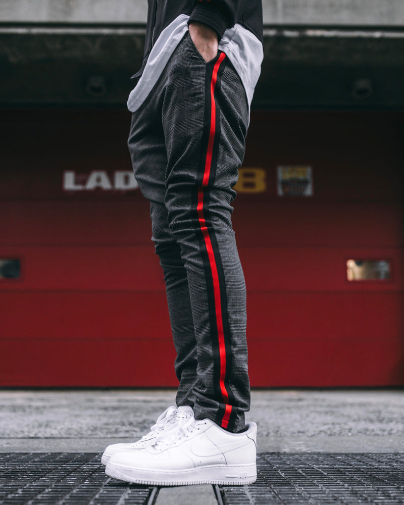 THE CARTER TROUSER - BLACK/RED